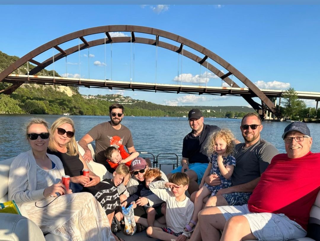 Group on Boat Lake Travis