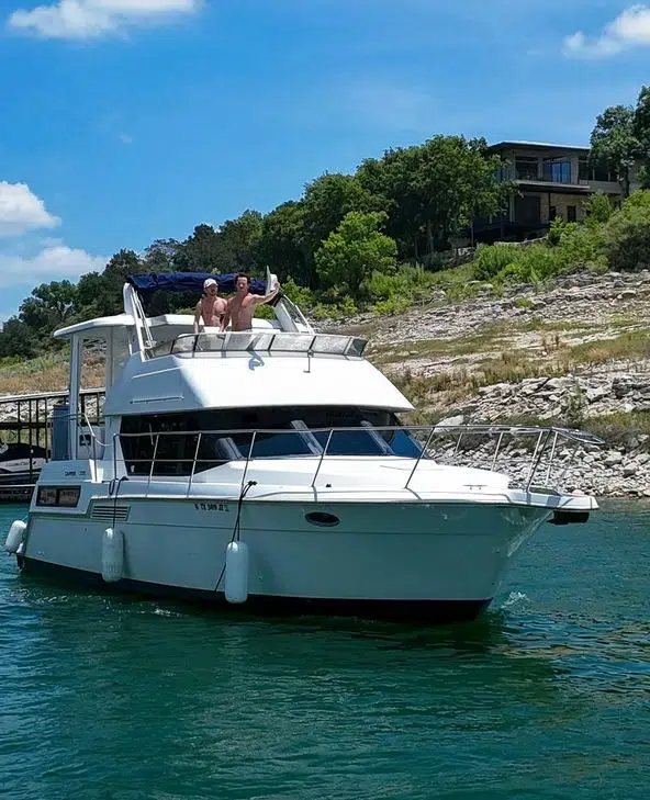 Girls at Sunset on Boat