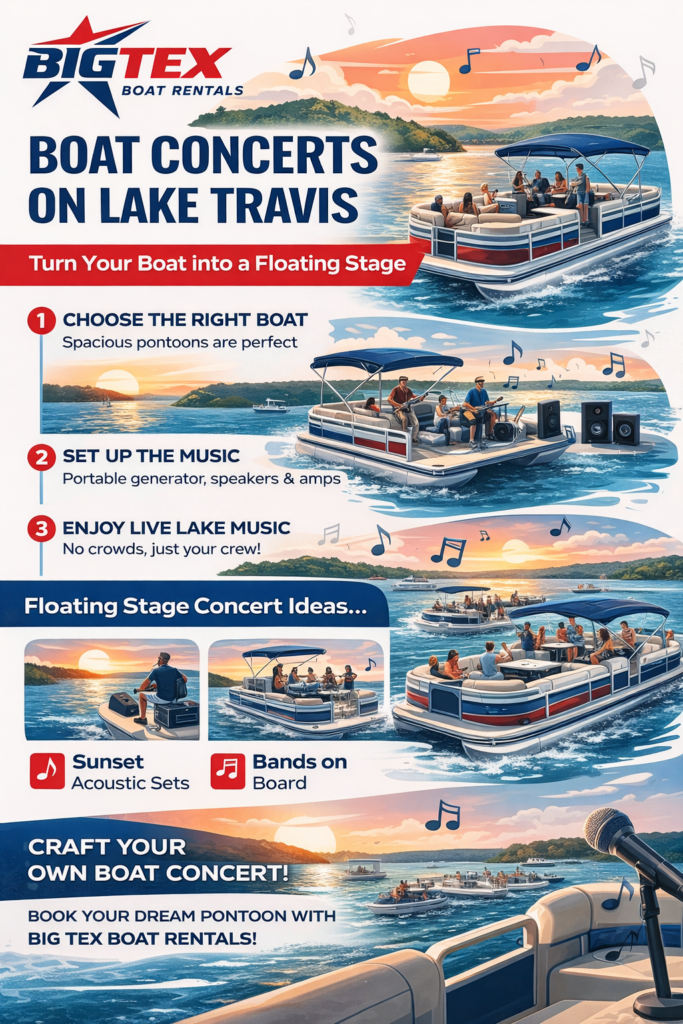boat concert on lake travis